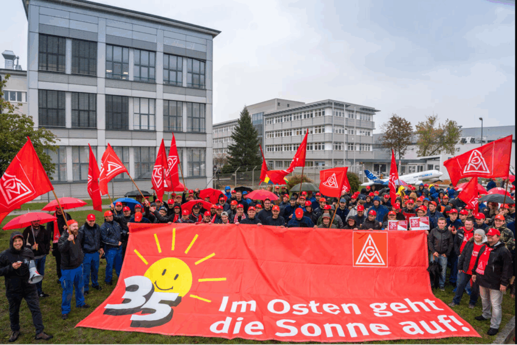 Forderung Streik 35-Stunden-Woche