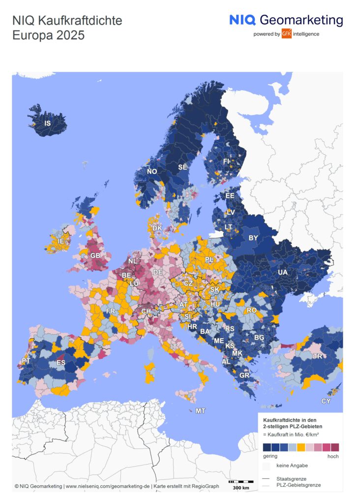 NIQ Kaufkraftdichte Europa 2025