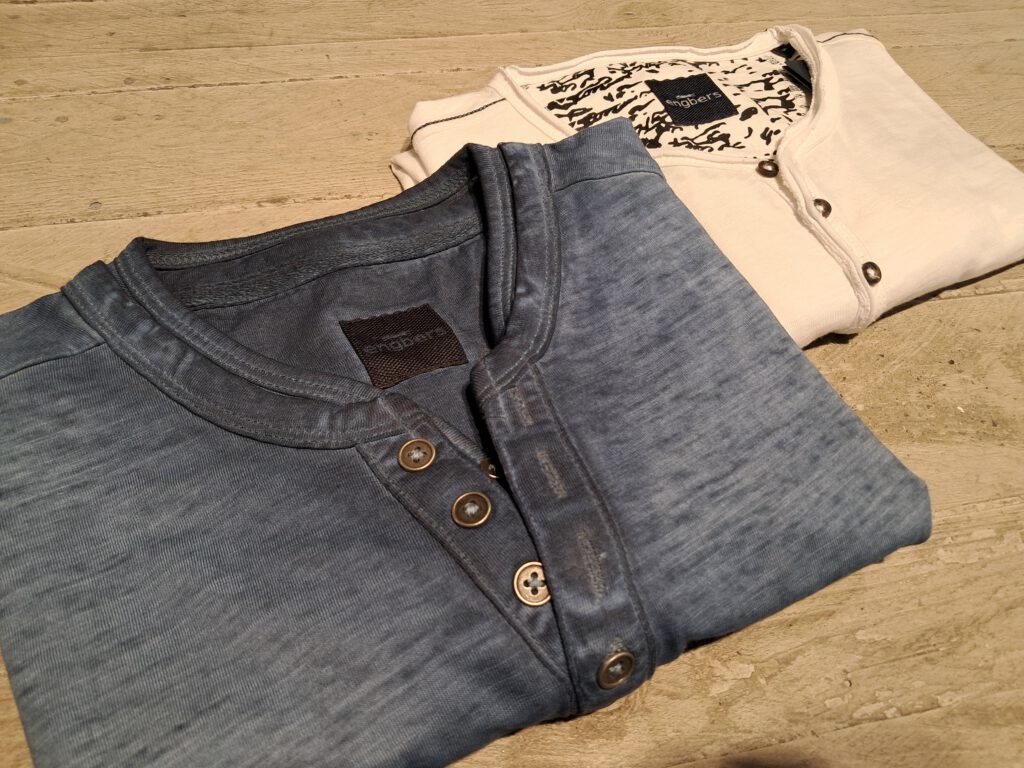 T-Shirt im Henleydesign