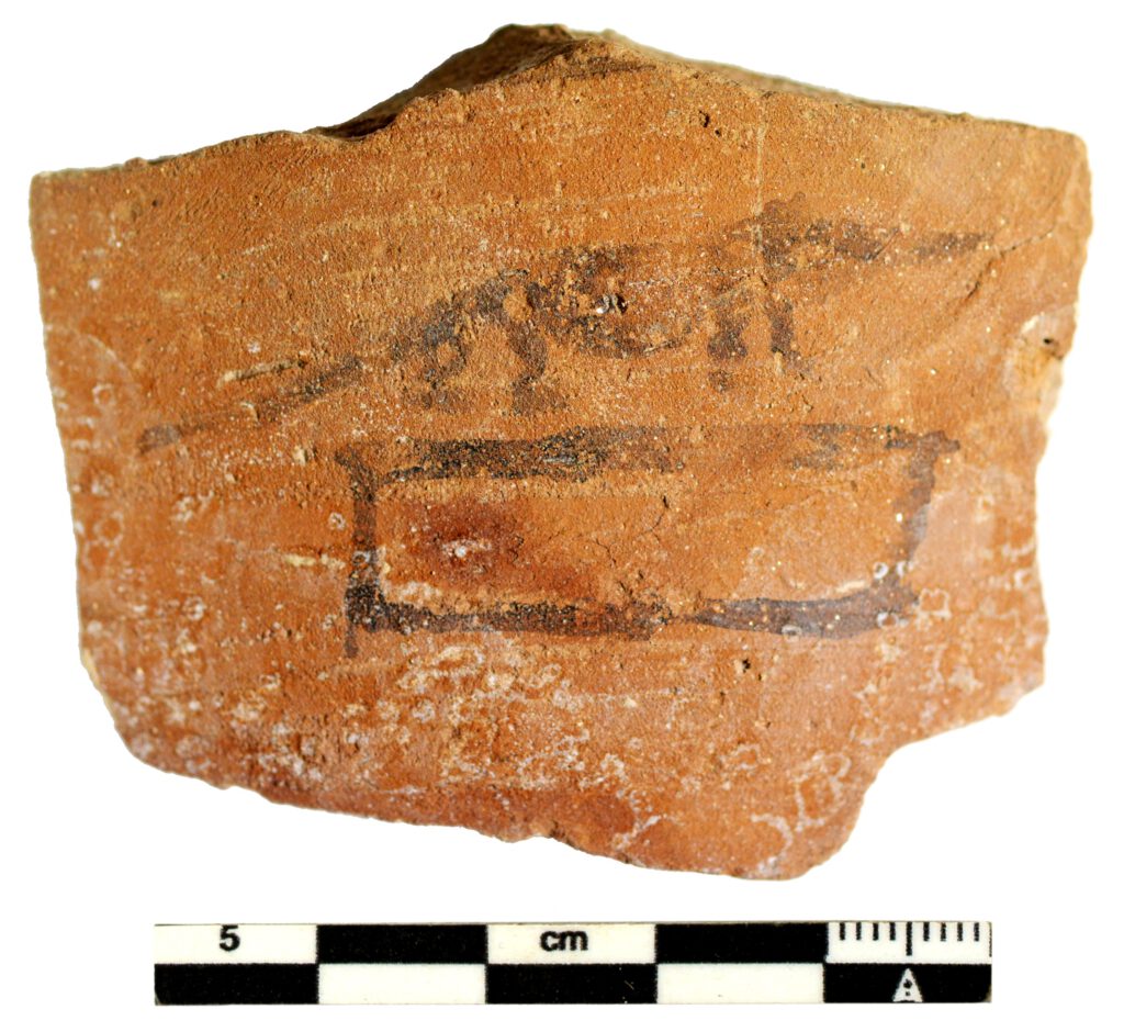 Zeichnung einer Spitzmaus als heiliges Tier des Gottes Haroeris. Quelle: Athribis-Projekt Tübingen. Copyright: Athribis-Projekt Tübingen
