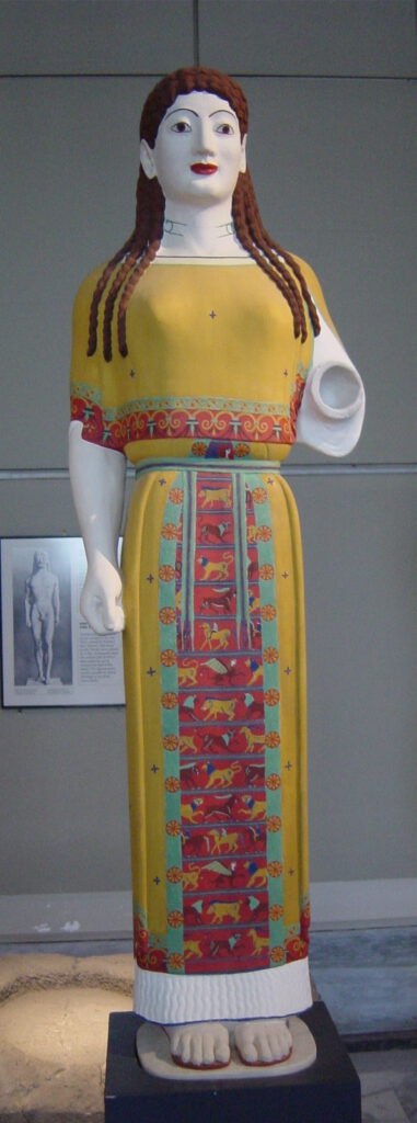 Peploskore, Athen, Akropolismuseum, um 530 v. Chr., Rekonstruktion