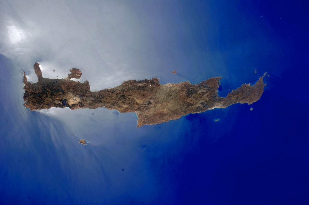 Kreta_Island_of_Crete,_Greece
NASA photograph of Crete
By ISS Expedition 28 crew - NASA Earth Observatory, Public Domain, https://commons.wikimedia.org/w/index.php?curid=16108310