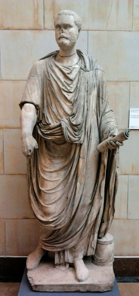 Römischer Bürger der Kaiserzeit (mit dem später hinzugefügten Kopf von Marcus Aurelius Probus (276–282) Von Anonym (Rom) - Eigenes Werk, CC0, https://commons.wikimedia.org/w/index.php?curid=28577830